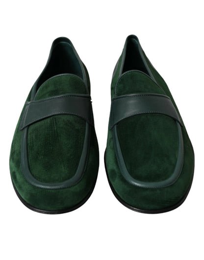 Mocassins en cuir velours émeraude Dolce &amp; gabbana pour homme