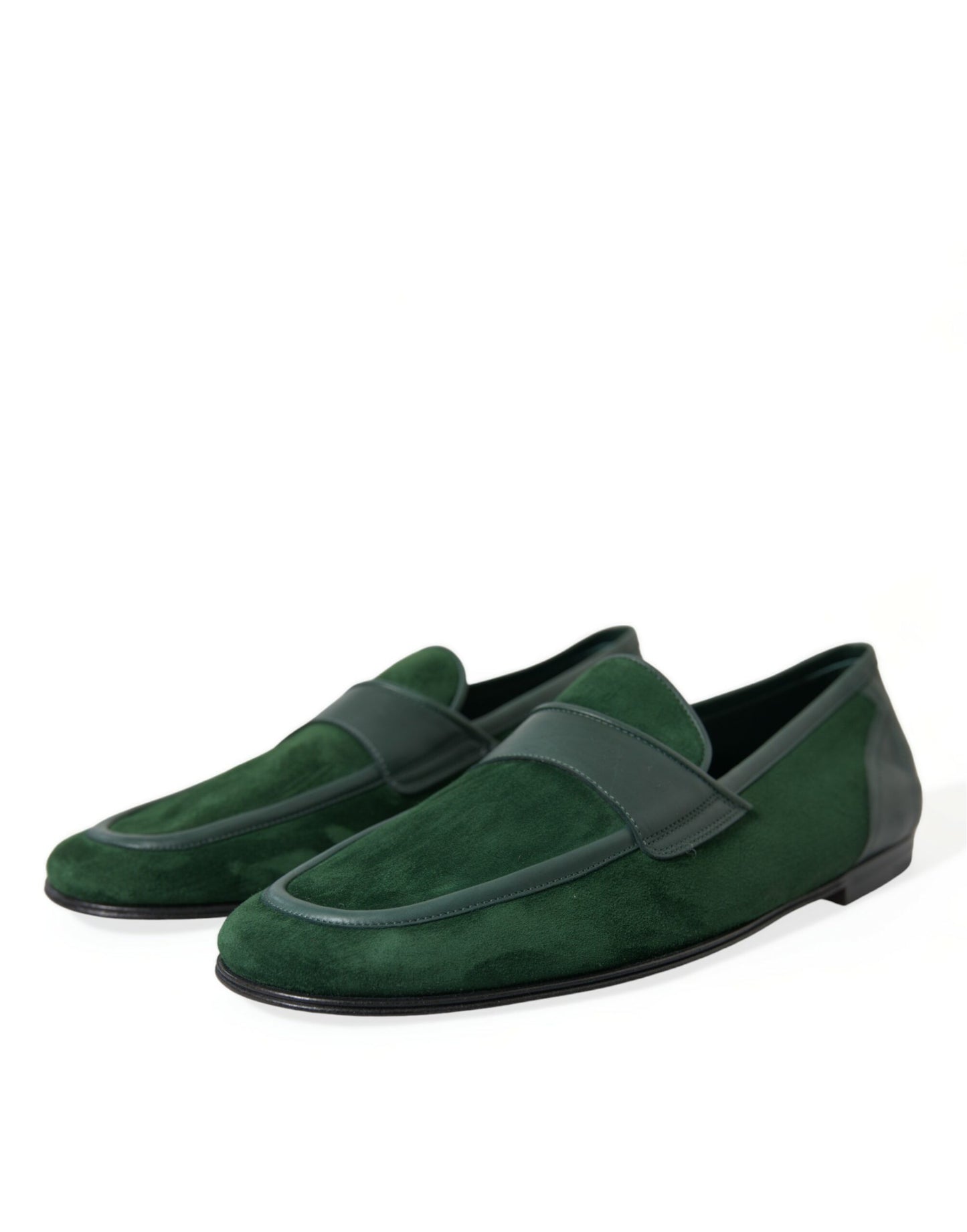 Mocassins en cuir velours émeraude Dolce &amp; gabbana pour homme