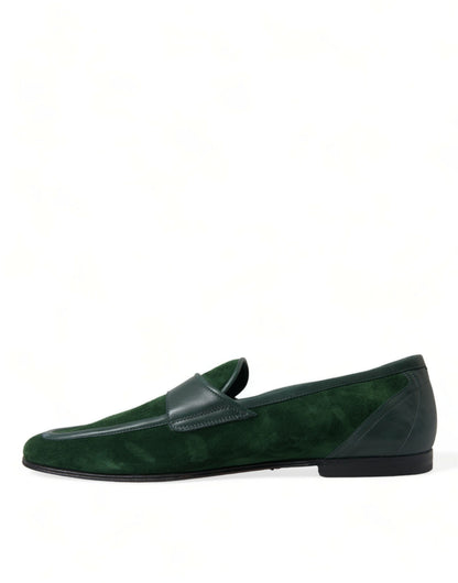 Mocassins en cuir velours émeraude Dolce &amp; gabbana pour homme