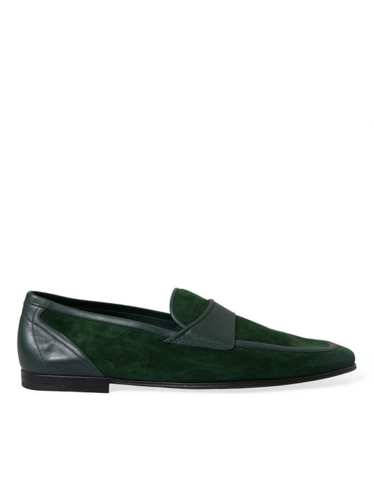 Mocassins en cuir velours émeraude Dolce &amp; gabbana pour homme