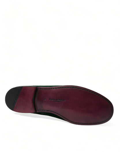 Mocassins en cuir velours émeraude Dolce &amp; gabbana pour homme