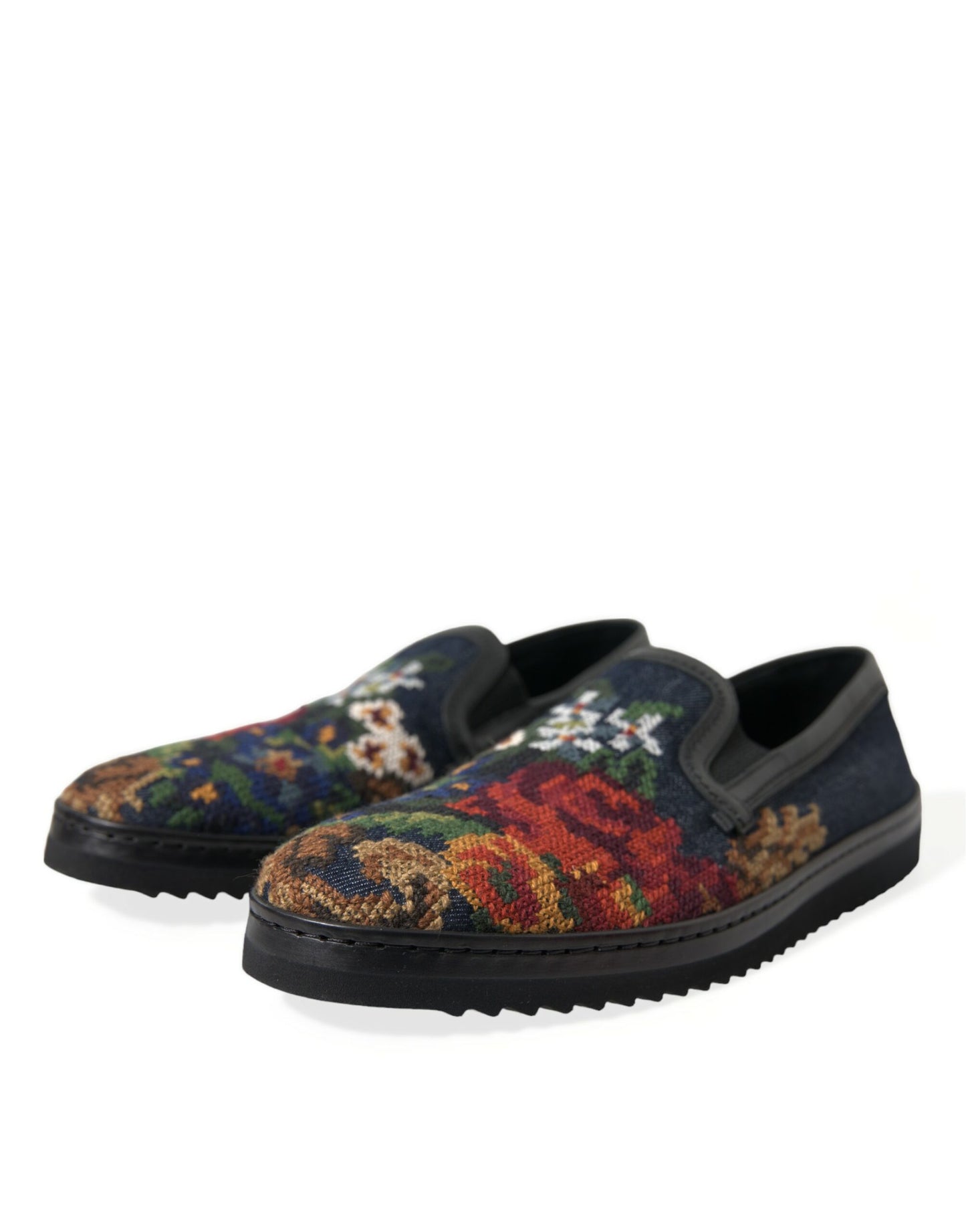 Dolce &amp; gabbana mocassins à fleurs multicolores