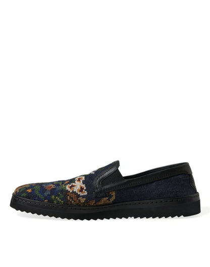 Dolce &amp; gabbana mocassins à fleurs multicolores