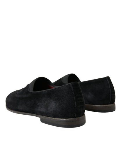 Mocassins en velours noir Dolce &amp; Gabbana pour le gentleman exigeant