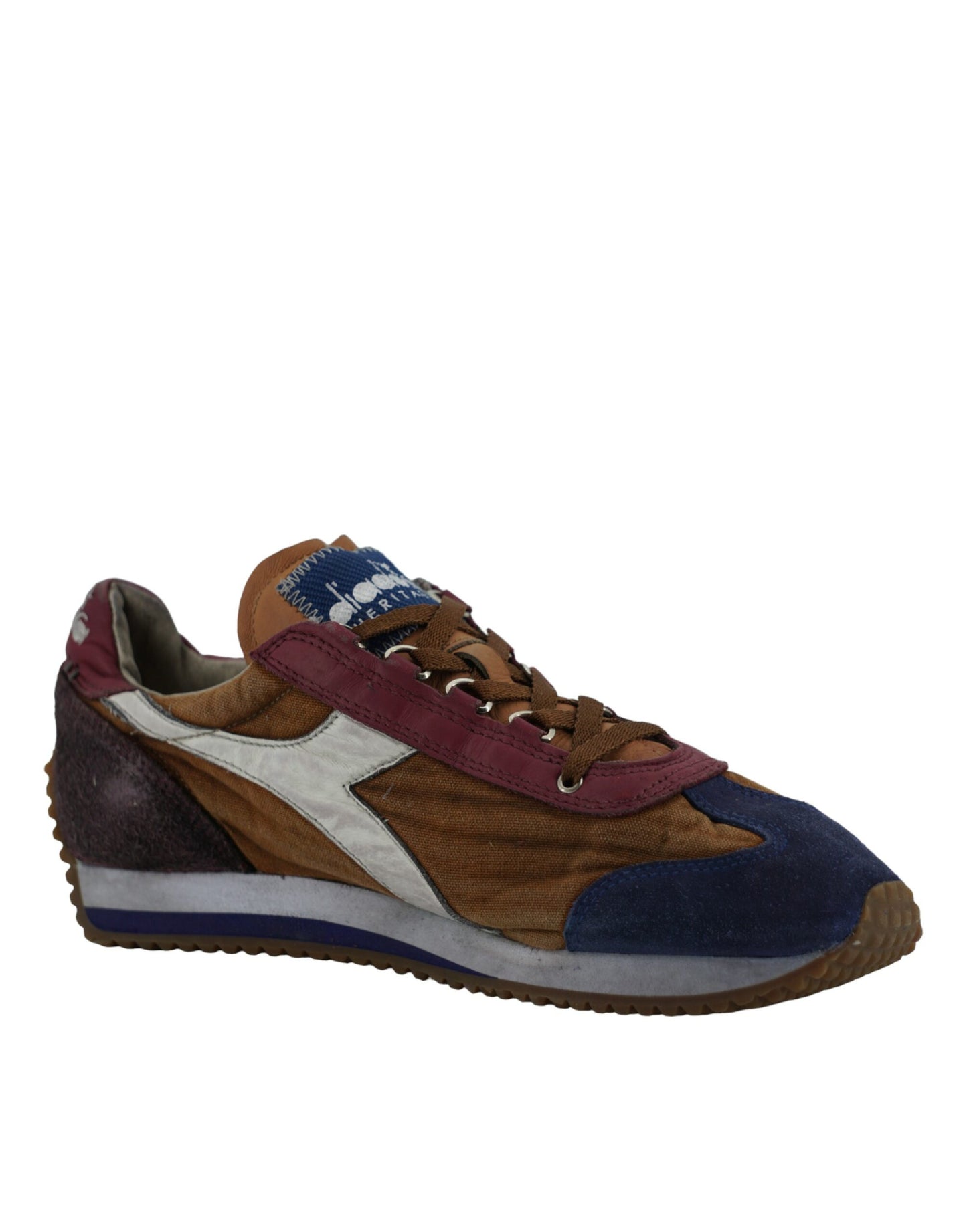 Zapatillas Diadora de cuero marrón Equipe H Dirty Stone