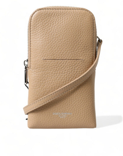 Dolce &amp; Gabbana sac bandoulière en cuir beige