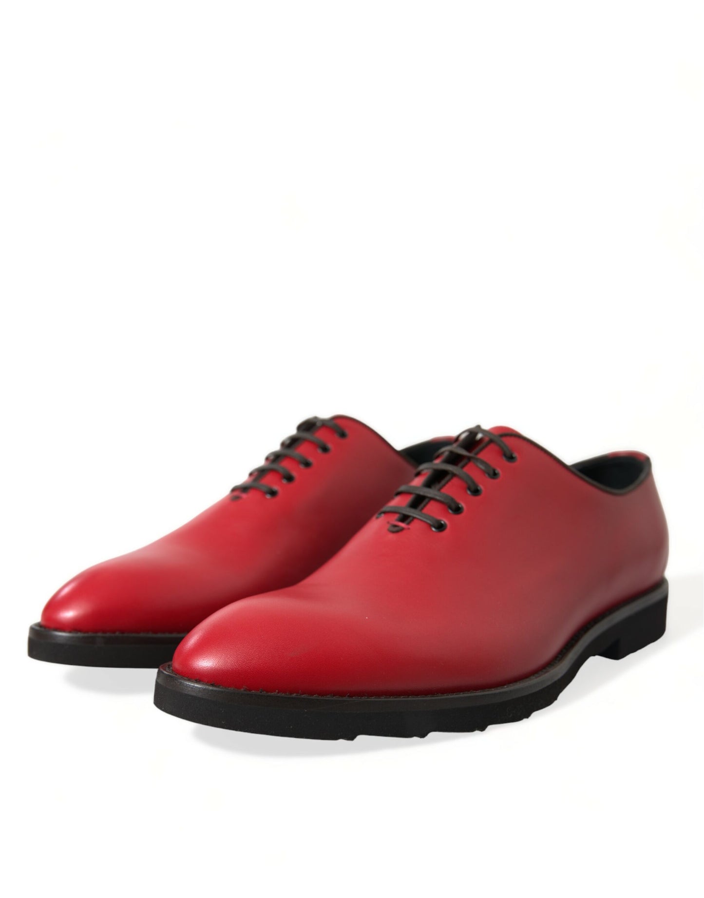 Chaussures habillées Oxford en cuir rouge Dolce &amp; Gabbana