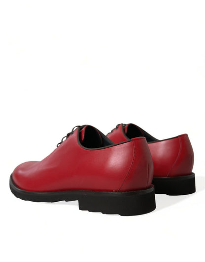 Chaussures habillées Oxford en cuir rouge Dolce &amp; Gabbana