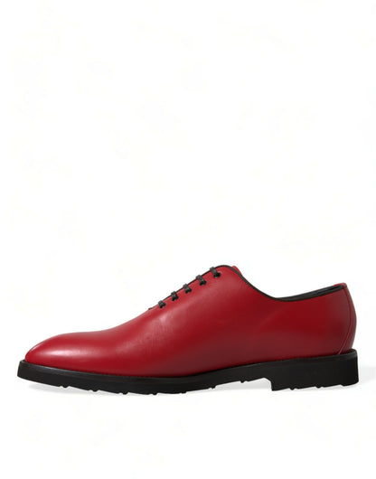 Chaussures habillées Oxford en cuir rouge Dolce &amp; Gabbana