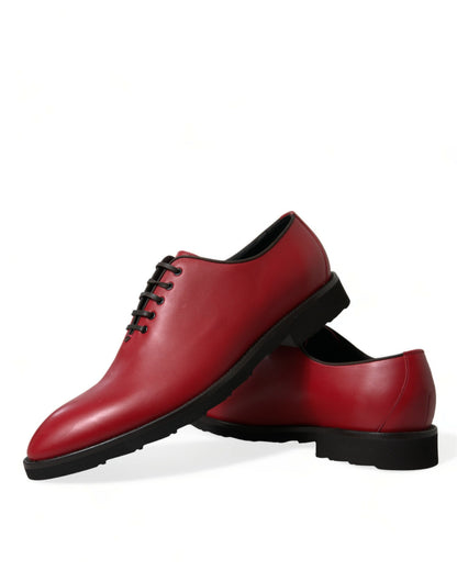 Chaussures habillées Oxford en cuir rouge Dolce &amp; Gabbana