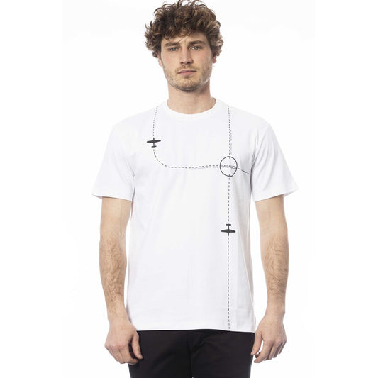 Trussardi t-shirt col rond en coton blanc