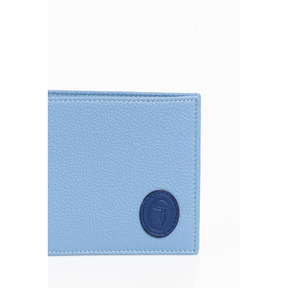 Portefeuille Trussardi en cuir bleu clair