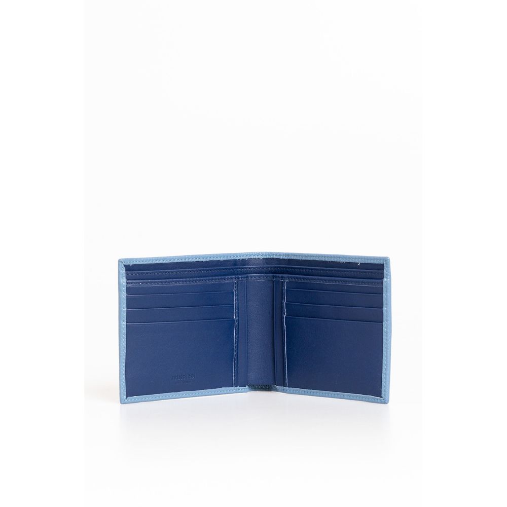 Portefeuille Trussardi en cuir bleu clair