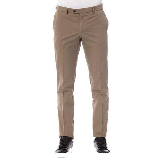 Pantalon en coton Trussardi marron classique