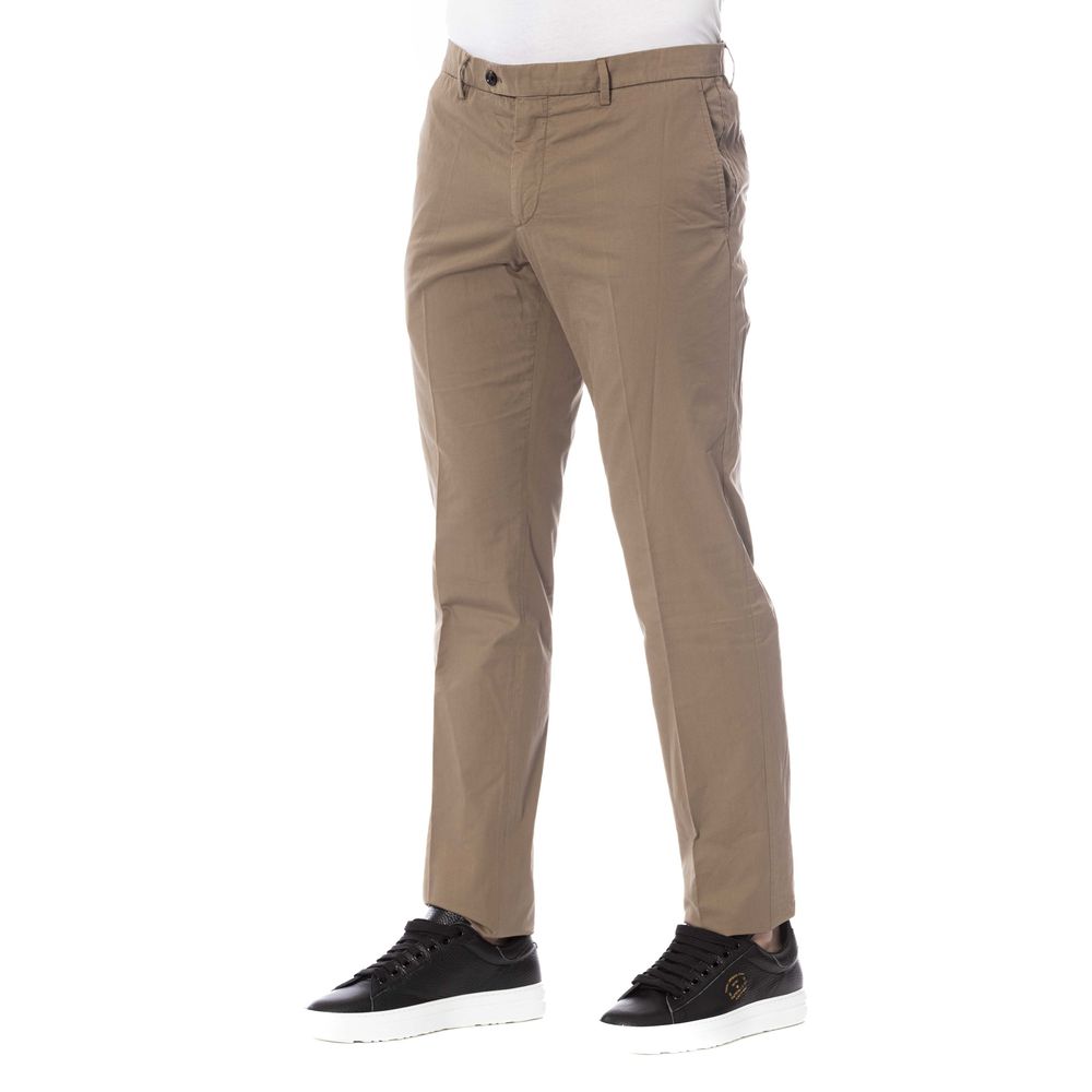 Pantalon en coton Trussardi marron classique