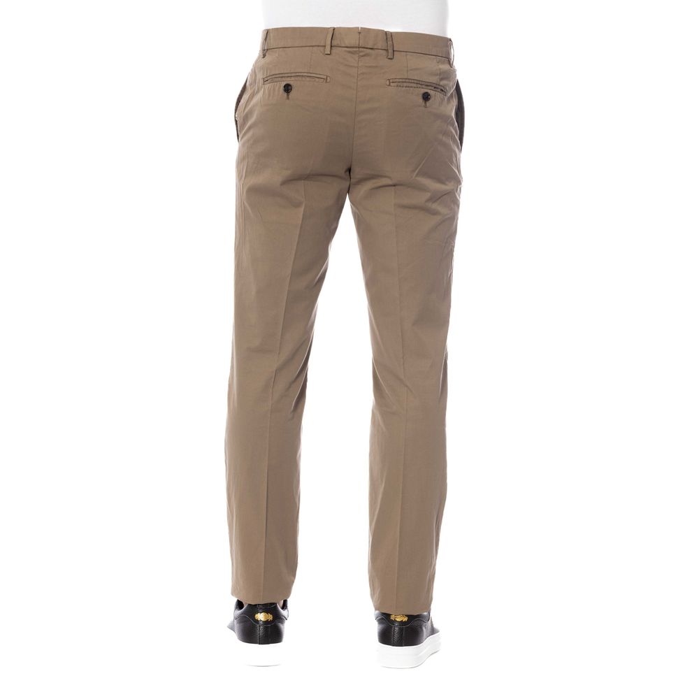 Pantalon en coton Trussardi marron classique