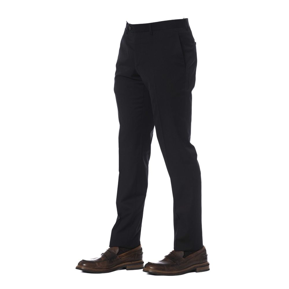 Trussardi Black Virgin Wool Men Pant