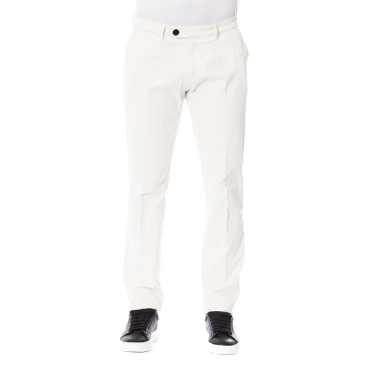 Pantalon Trussardi en coton mélangé blanc