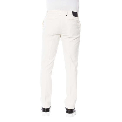 Pantalon Trussardi en coton mélangé blanc