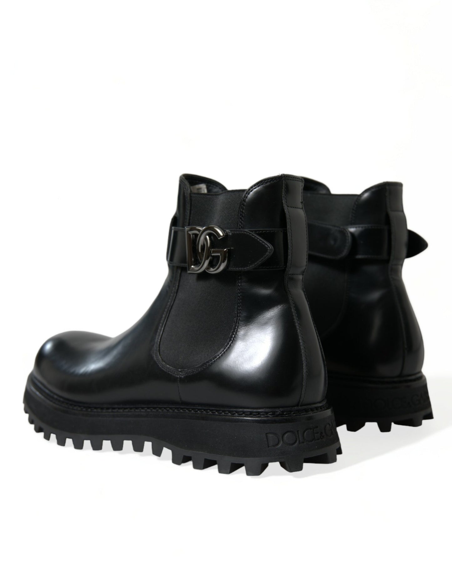 Bottines chelsea en cuir de veau noir Dolce &amp; gabbana