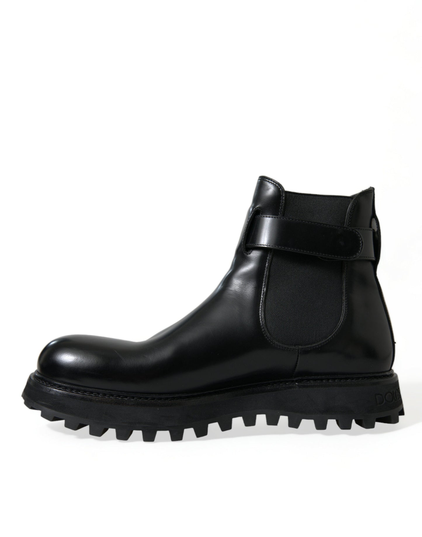 Bottines chelsea en cuir de veau noir Dolce &amp; gabbana