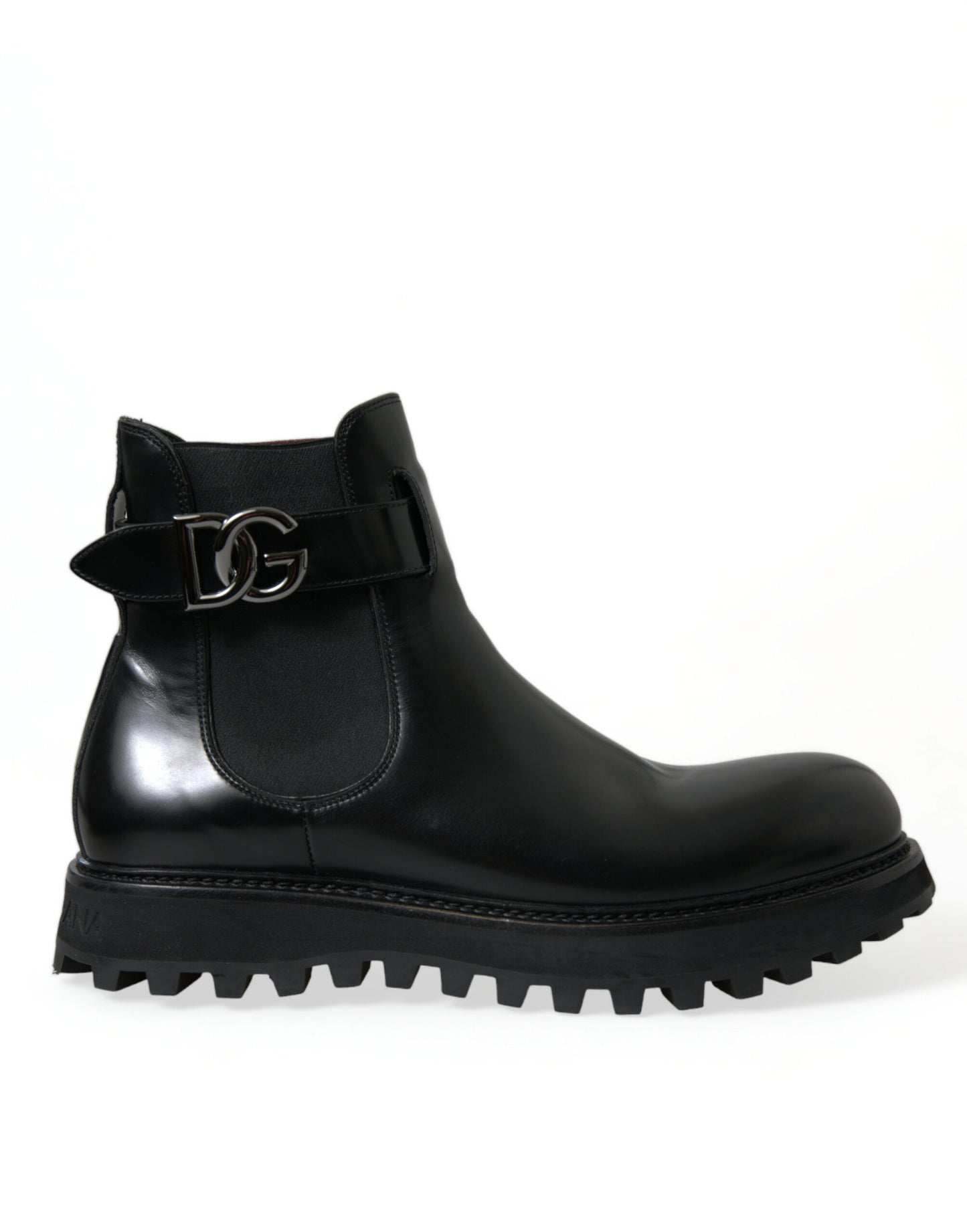 Bottines chelsea en cuir de veau noir Dolce &amp; gabbana