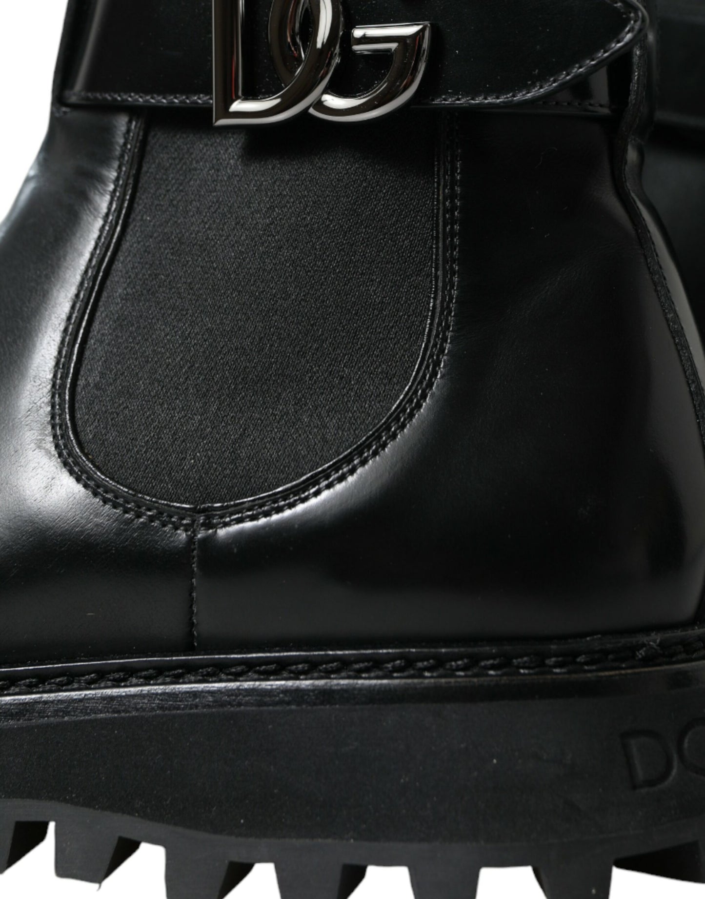 Bottines chelsea en cuir de veau noir Dolce &amp; gabbana