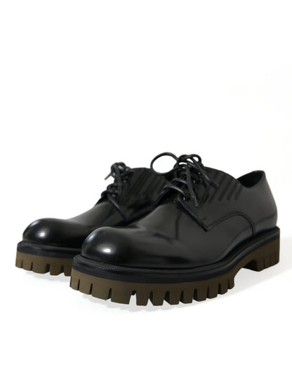 Dolce &amp; Gabbana chaussures habillées derby en cuir noir