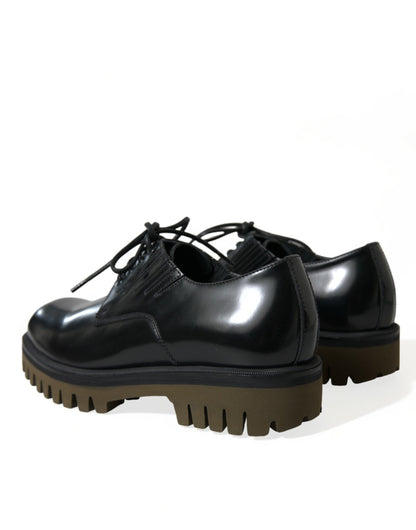 Dolce &amp; Gabbana chaussures habillées derby en cuir noir