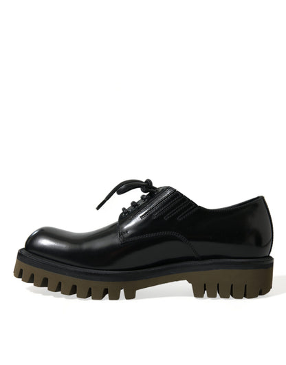 Dolce &amp; Gabbana chaussures habillées derby en cuir noir