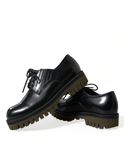 Dolce &amp; Gabbana chaussures habillées derby en cuir noir