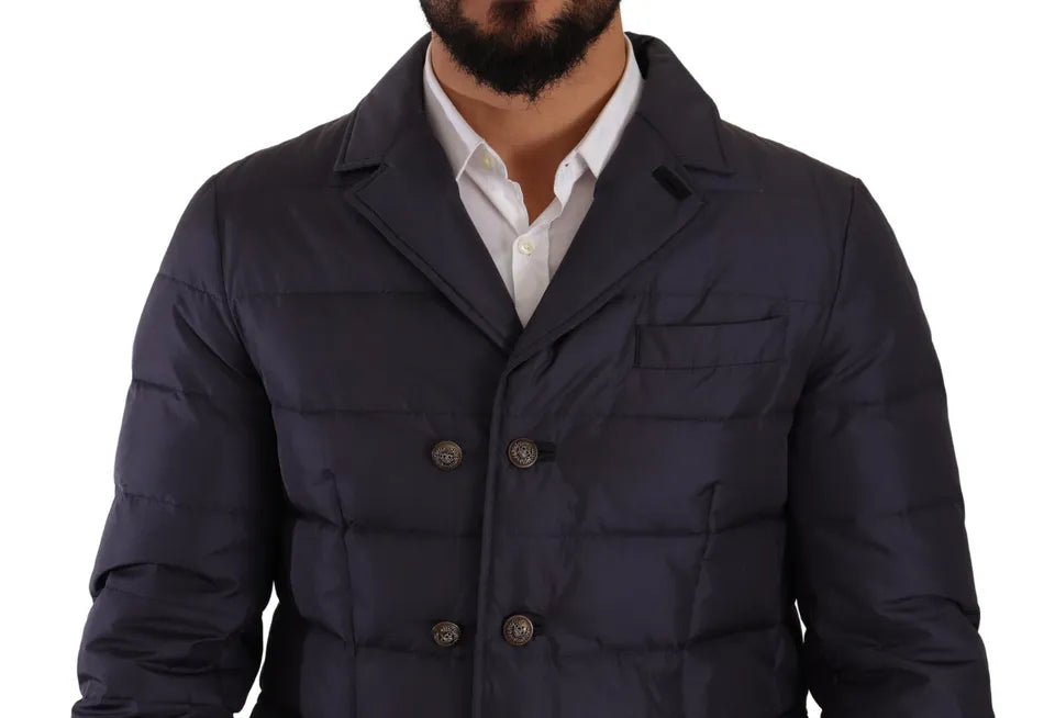 Veste en soie mélangée bleu foncé Dolce &amp; gabbana