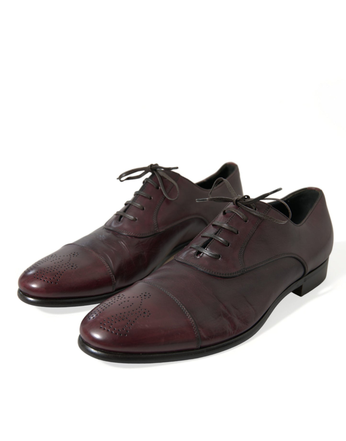 Chaussures derby en cuir bordeaux Dolce &amp; gabbana