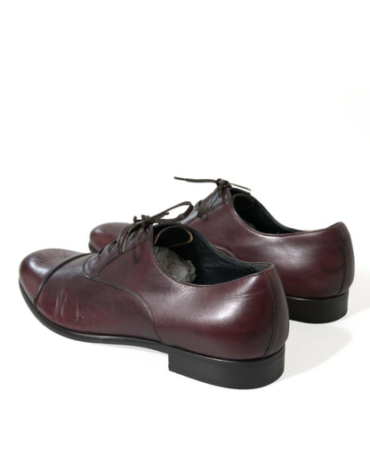 Chaussures derby en cuir bordeaux Dolce &amp; gabbana