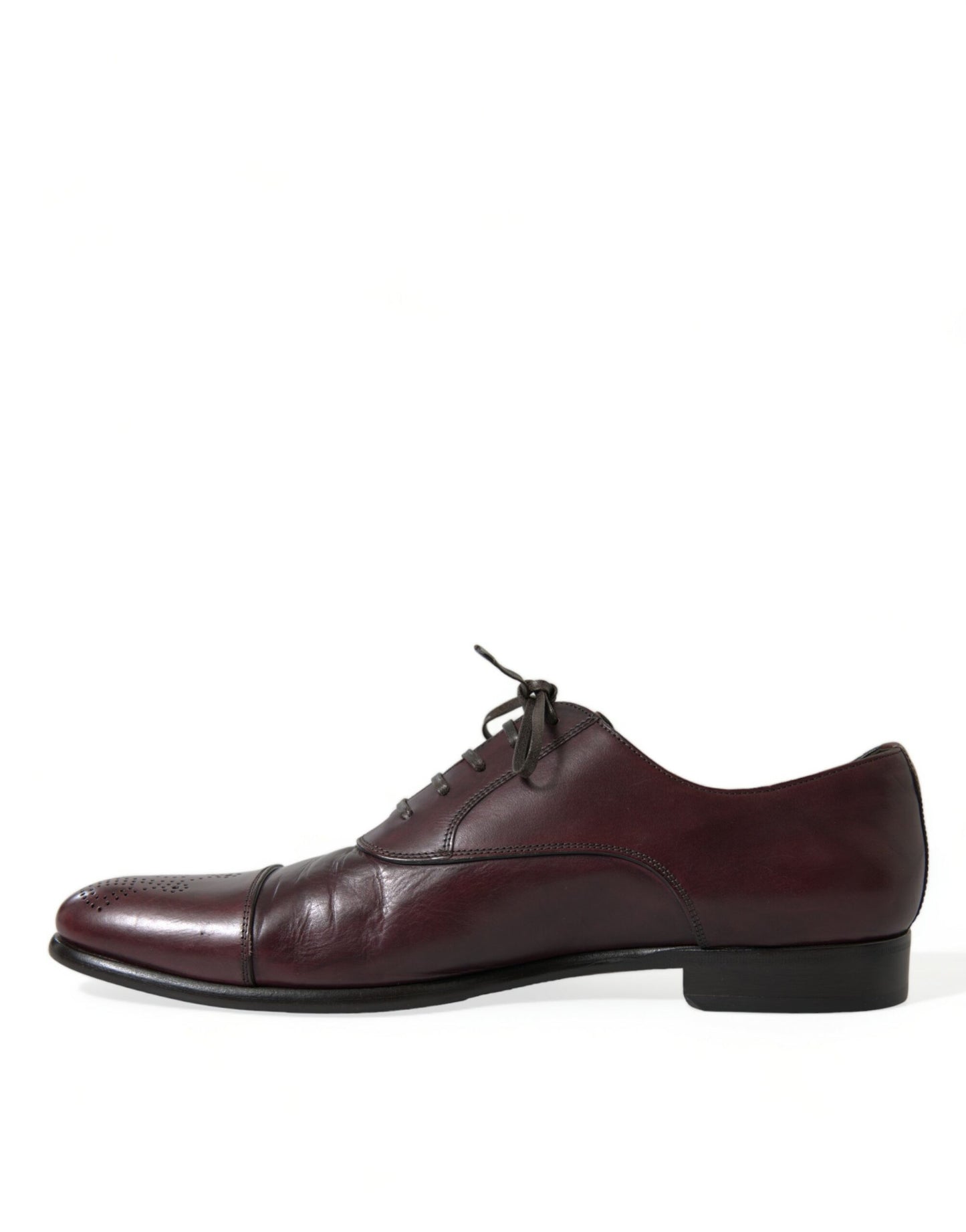 Chaussures derby en cuir bordeaux Dolce &amp; gabbana