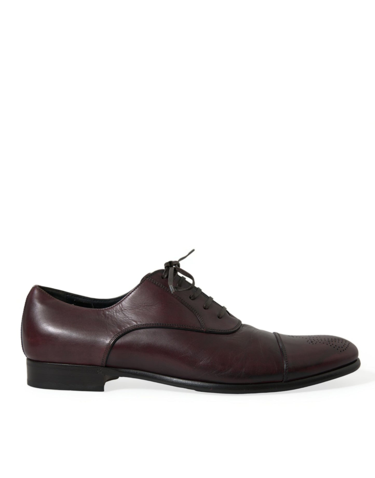 Chaussures derby en cuir bordeaux Dolce &amp; gabbana