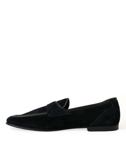 Mocassins noirs en velours Dolce &amp; Gabbana pour homme