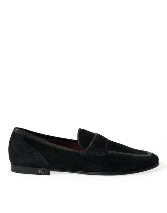 Mocassins noirs en velours Dolce &amp; Gabbana pour homme