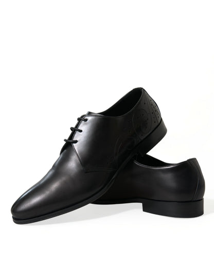 Dolce &amp; Gabbana chaussures habillées derby en cuir noir