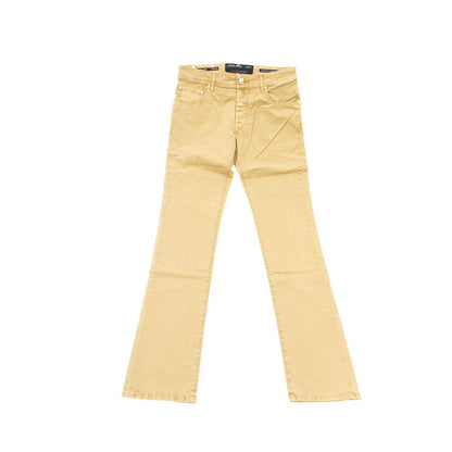 Jacob cohen jean en coton mélangé beige