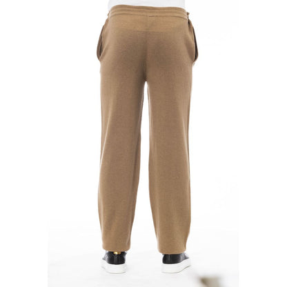 Pantalon à cordon beige Alpha studio