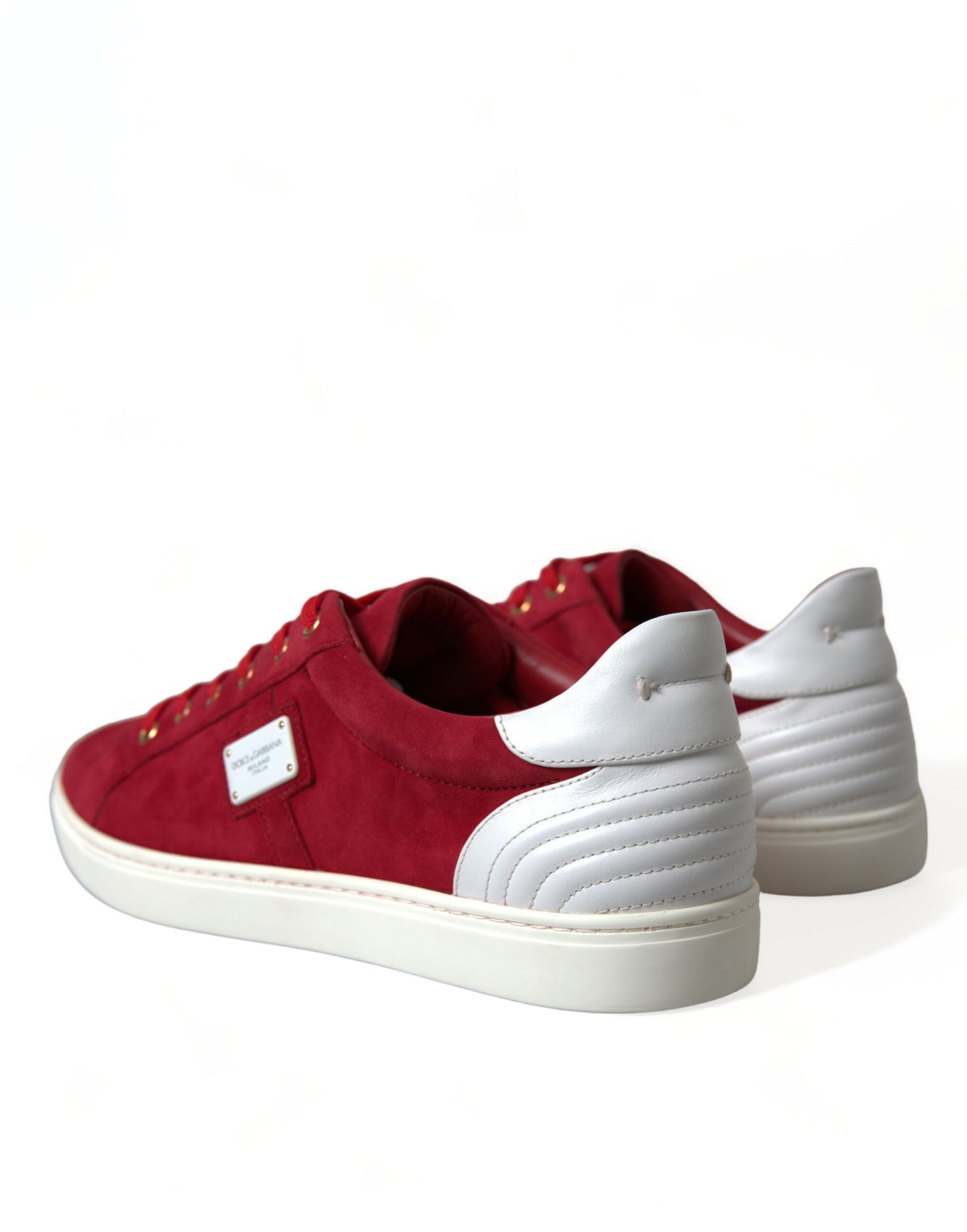 Baskets en cuir rouge et blanc Dolce &amp; gabbana