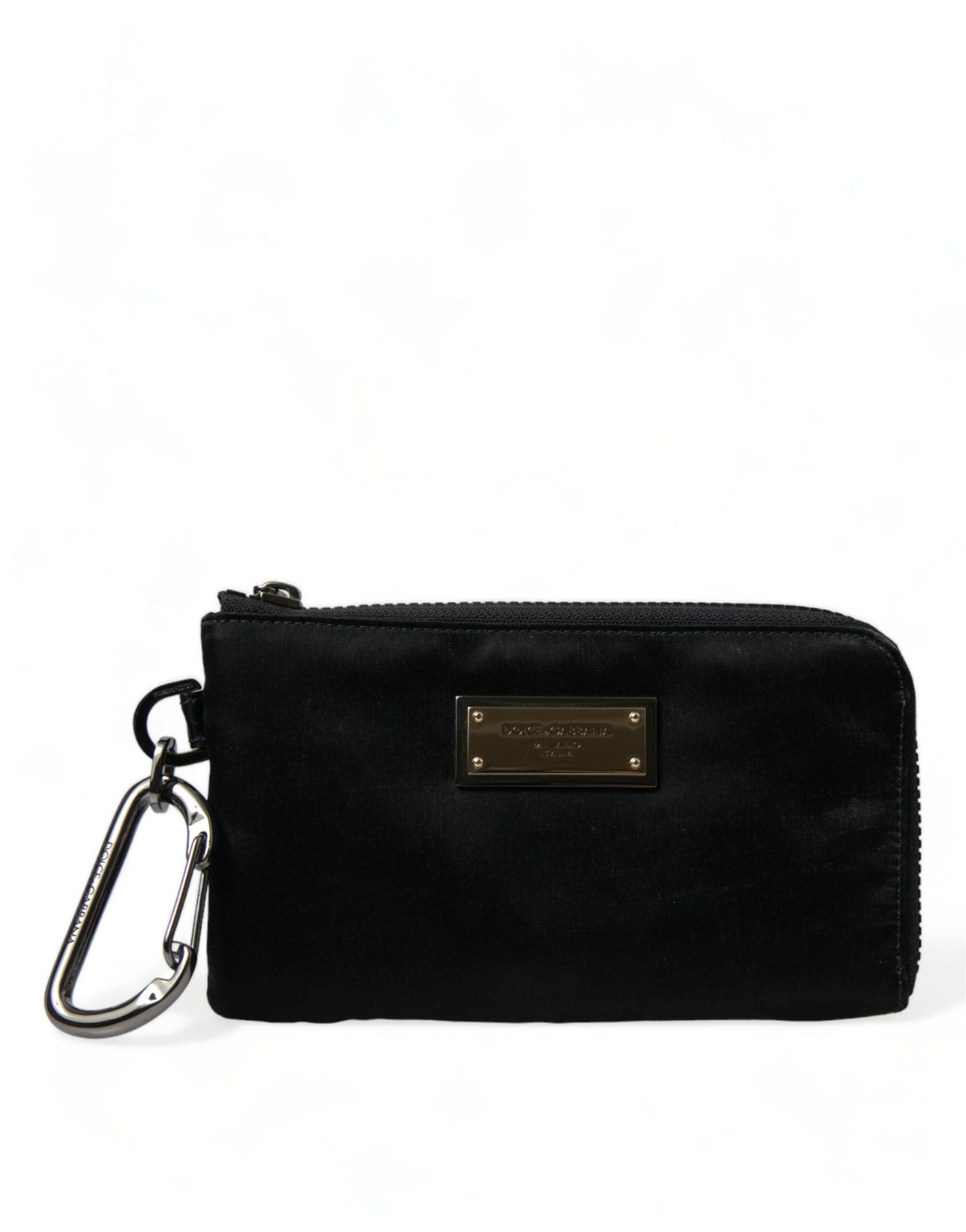 Pochette Dolce &amp; Gabbana Elite en nylon et cuir noir avec logo