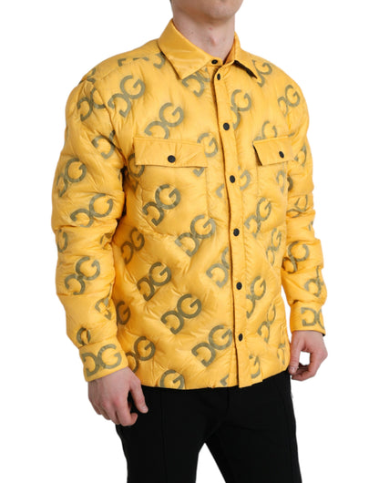 Veste blouson matelassée jaune Dolce &amp; gabbana