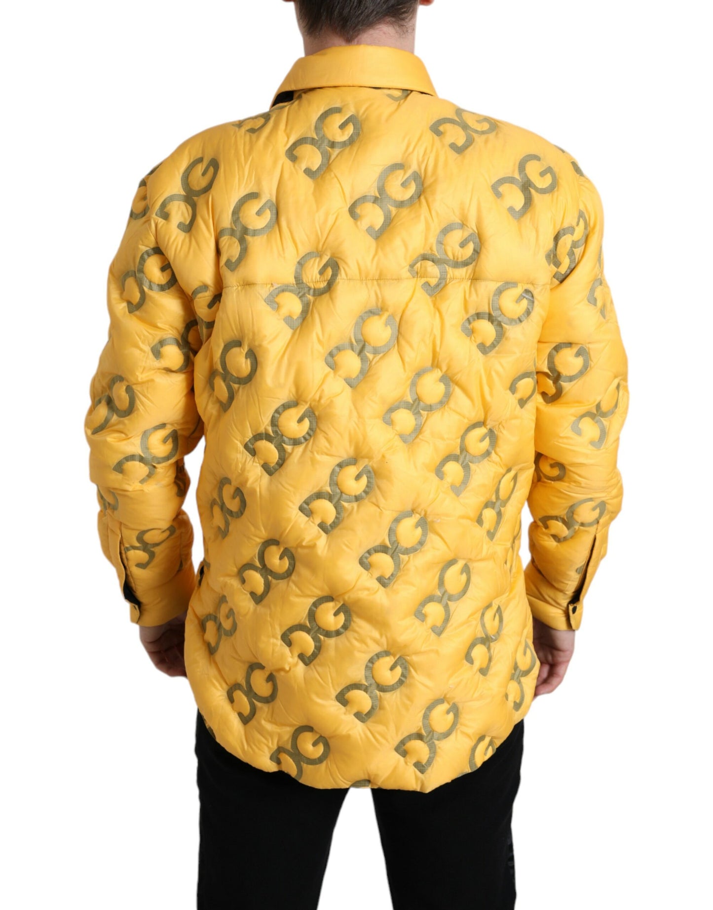 Veste blouson matelassée jaune Dolce &amp; gabbana