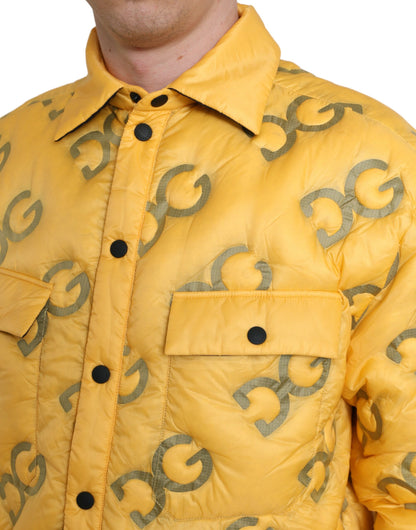 Veste blouson matelassée jaune Dolce &amp; gabbana