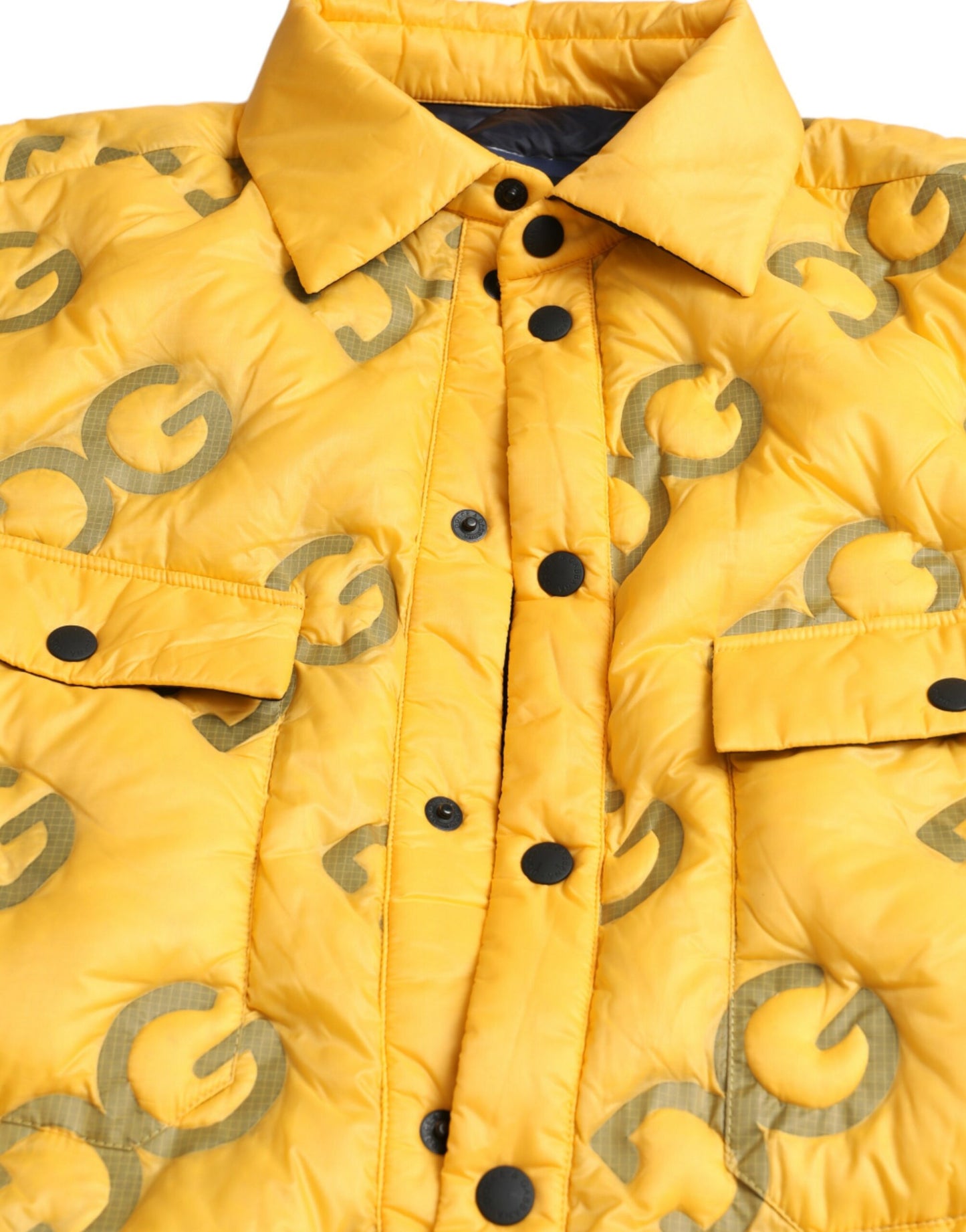 Veste blouson matelassée jaune Dolce &amp; gabbana