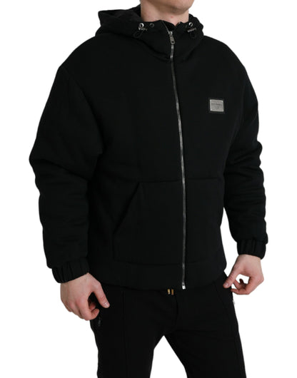 Dolce &amp; gabbana blouson aviateur noir avec capuche