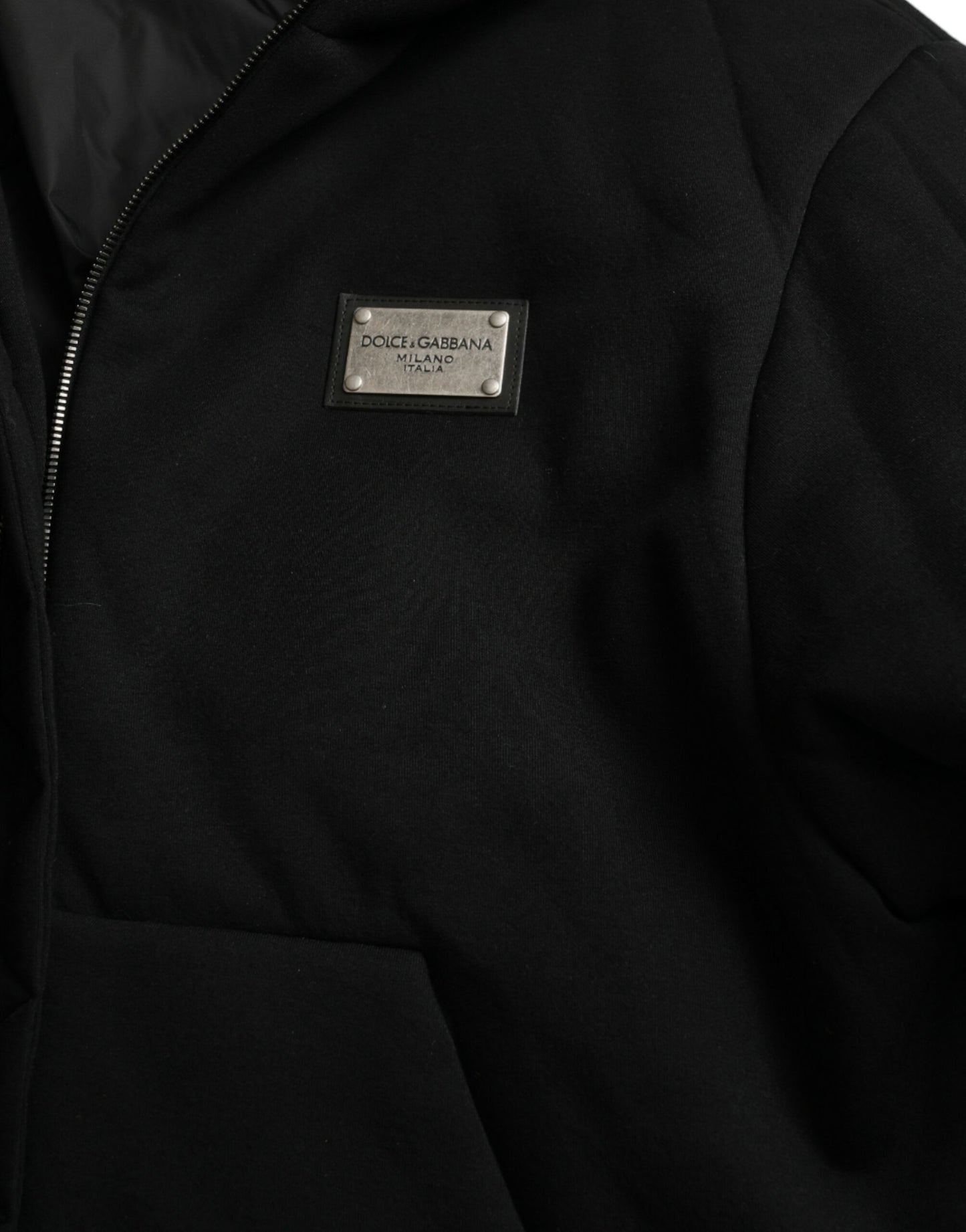 Dolce &amp; gabbana blouson aviateur noir avec capuche