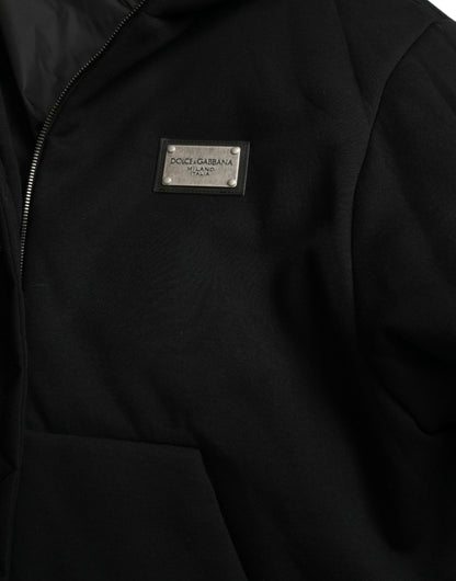 Dolce &amp; gabbana blouson aviateur noir avec capuche